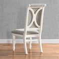 thumbnail image 6 of Miekor Furniture Belleza Antique White Solid Wood Upholstered Dining Chairs, Set of 2 4578, 6 of 10