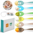thumbnail image 1 of Juego de cucharas para bebés NumNum Feeding Littles de silicona para más de 6 meses, 1 of 8