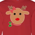 thumbnail image 4 of Inktastic Girl Reindeer Long Sleeve T-Shirt, 4 of 5