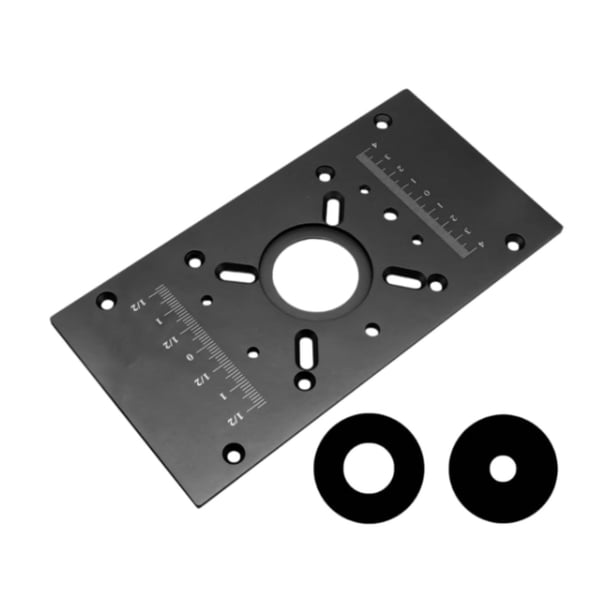 Placa base de inserción para sierra de mesa de fresadora M8, placa abatible para fresadora, fresadora de elevación manual Negro