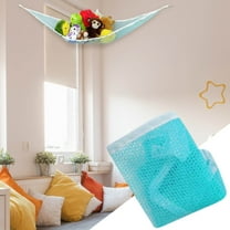 Vacemry under $5 Hanging, Hanging Toy Storage Net, Triangle Wall Mounted Hammock for Stuffed Animals Kids Toys, Large Capacity Mesh Net, Nursery Playroom Organizer