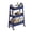 Blue, variant on Gianna 3 Tier Utility Rolling Cart, Metal Mobile Storage Shelf with Lockable Caster Wheels, Organization for Livingroom, Bathroom & Narrow Places, White