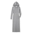 thumbnail image 5 of Dvprdro Hooded Sweatshirt Dress for Women Long Sleeve Loose A Line Maxi Summer, 5 of 6