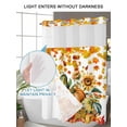 thumbnail image 4 of No Hook Cloth Fabric Shower Curtain with Snap in Liner, Thanksgiving Waterproof Shower Curtains Set with See Through Top Window, Orange Green Pumpkin Fall Maple Leaves Bath Curtains Shower 66"x72", 4 of 6