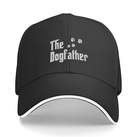 THE DOGFATHER Hat, Dog Dad Hat Print Baseball Cap Adjustable Strap for Running Workouts and Outdoor Activities All Seasons,Made In USA,Adult One Size Fits All
