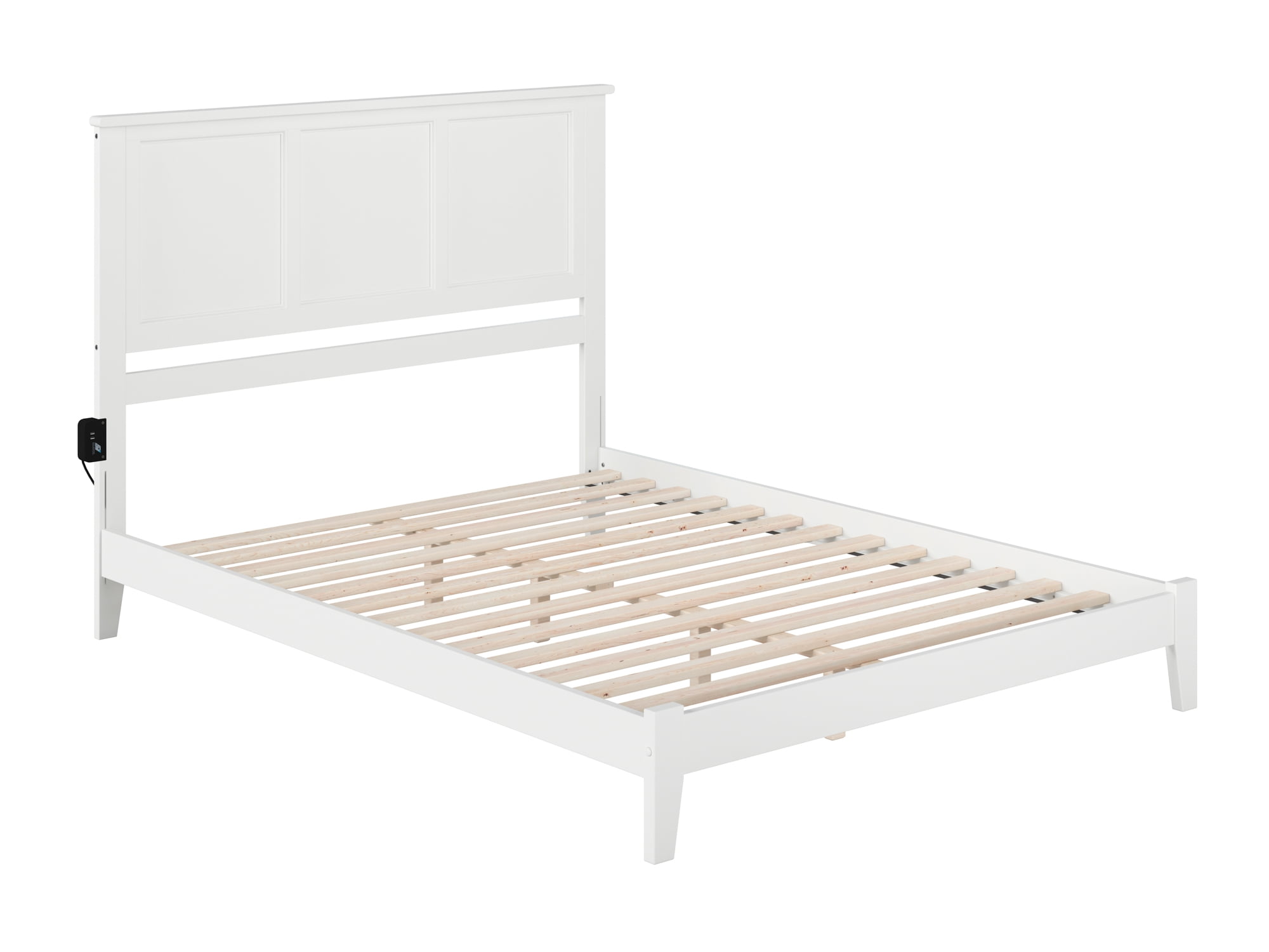 AFI Madison Queen Low Profile Wood Platform Bed, White