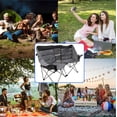 thumbnail image 2 of Camping Chair - Double Love Seat Heavy Duty Oversized - Folds Easily and is Padded, Black Grey, 2 of 7