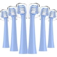 thumbnail image 1 of Replacement Toothbrush Heads Compatible with Colgate Hum Toothbrush - Brush Heads Replacement Compatible with Hum Smart Battery Toothbrush, Blue, 6 Pack, 1 of 6