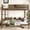 Brown, variant on Newest Full Size Detachable Wood Bunk Bed with Storage Shelves, Bookshelf and Safety Guardrails, White