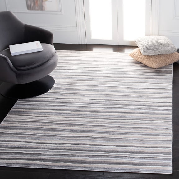 Safavieh Lagoon Kandy Striped Area Rug, Ivory/Gray, 5'5" x 7'7"