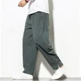 thumbnail image 3 of Pantalones para hombre Hip Hop Harem Pantalones sueltos casuales Hombre Hippie Verano Tendencia elegante Holgado Nuevo en ropa de calle Harajuku Venta Y2k Largo, 3 of 4