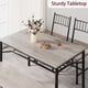 thumbnail image 5 of Dining mesa set para 4 - kitchen mesa con 2 sillas y almacenamiento bench, 47.2 - pulgada rectangular mesa con wine rack, perfect para small space apartments (rustic gray), 5 of 8