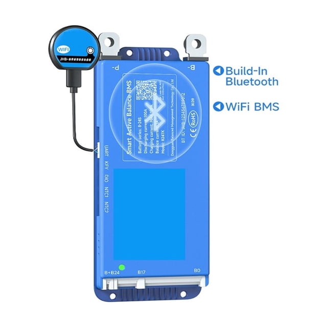 100A 8S-17S Bms Built In BT Active Balance Smart 4s-8s Jk 8-24S 40A 60A 80A100A 24V 48V LCD IoT Cloud Li-ion ,Safety and Reliability