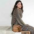 thumbnail image 4 of Btomtd Casual Ladies Leather Shoulder Bag, Hundred Bag Style with Adjustable Wide Strap, Vintage Handbag and Comfortable Crossbody Purse, Khaki, 4 of 9