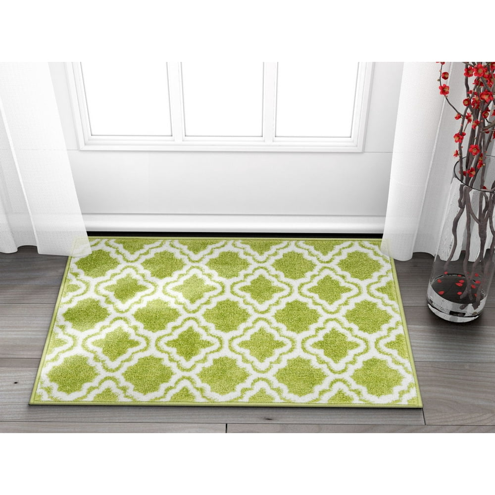 Well Woven Small Rug Mat Doormat Modern Kids Room Rug Calipso Green 1'8