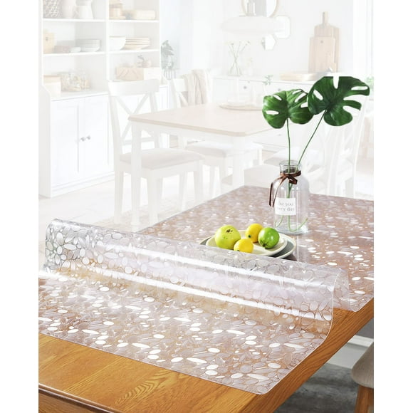 HQYG Custom 48x104 Inch Plastic Table Protector - Rectangle, Desk Pad on Desks, Vinyl Table Cover