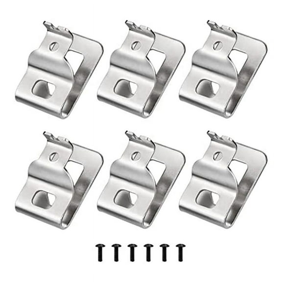 ckepdyeh Belt Clip, 6Pcs Stainless Steel Drill Tool Clips Hook Kit with Screws for N268241 Fit for 20V Power Tools DCD980 DCD985