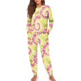 thumbnail image 4 of Tutolipy Tie Dye Printed Pajama Set for Women Long Sleeve Sleepwear Button Down Loungewear Soft Pjs Lounge Sets, L, 4 of 6
