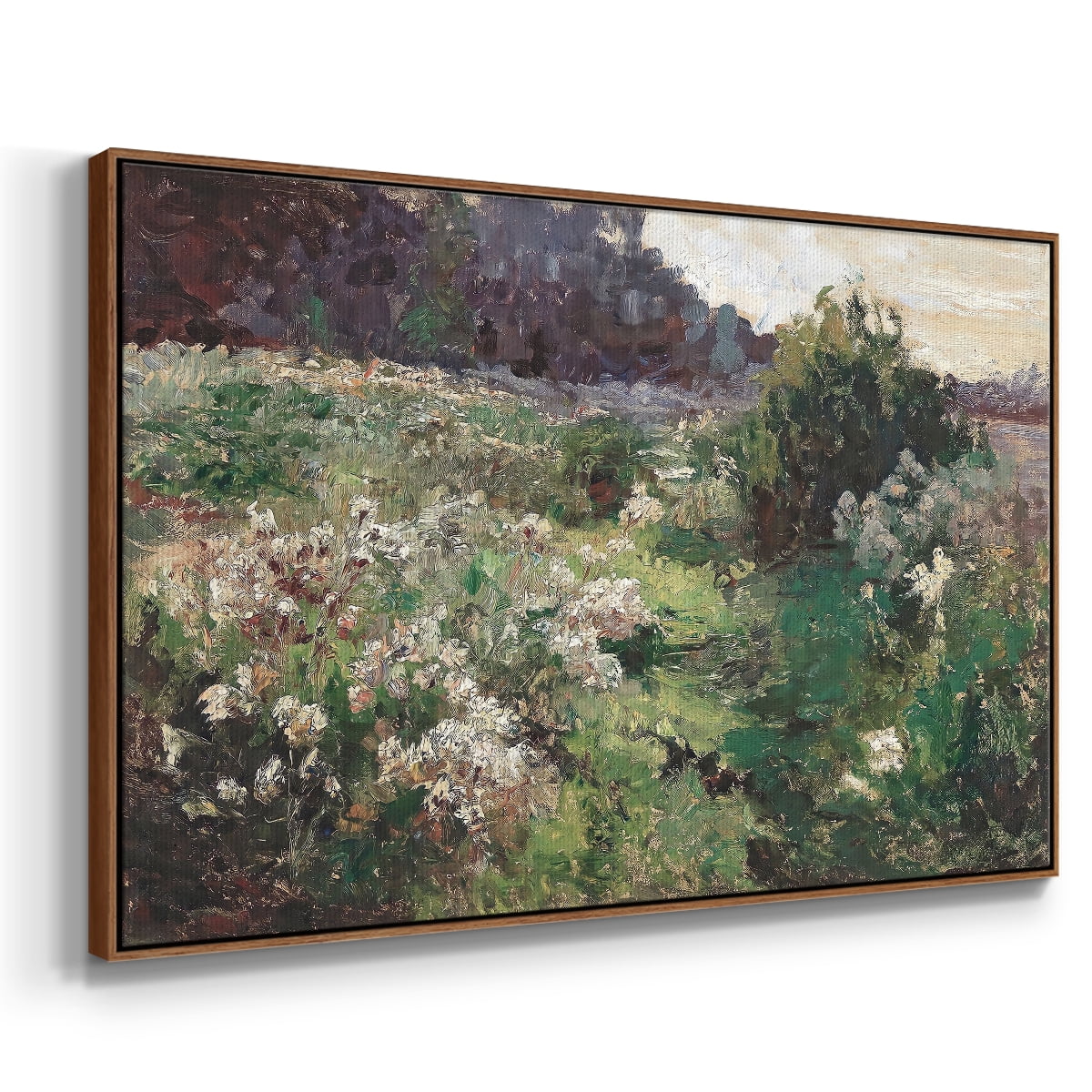 Vintage Landscape-CCXL By Wexford Home Framed in Walnut Wood Gallery Wrapped Canvas 17 in. x 25 in.