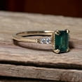 thumbnail image 5 of thejewelryart Elegant Emerald Ring Emerald Cut Engagement Ring May Birthstone Gift for Her Sterling Silver Jewelry For Women Rose Gold 13, 5 of 5