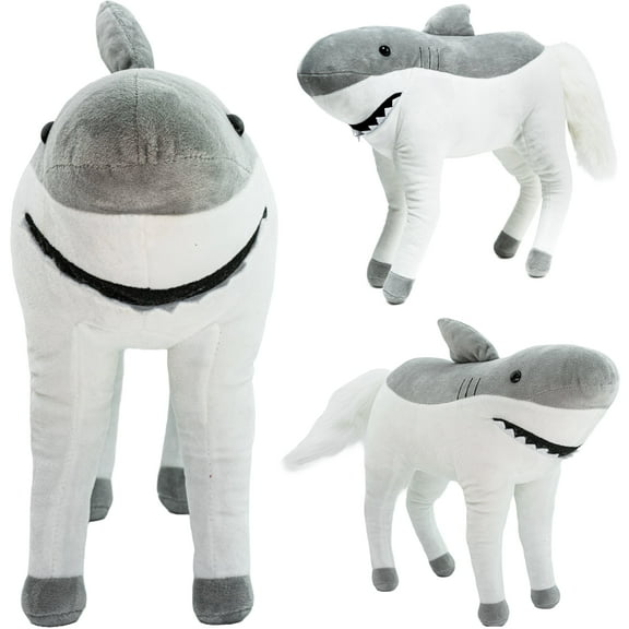 Randimals Plush Toy Stuffed Animal Mix - Horse & Shark Hybrid Stuffed Animals for Girls & Boys - Huggable & Soft Animal Characters Cute Plushies - Unique Toys for Discovery & Adventure