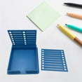 thumbnail image 6 of SunniMix Sticky Note Holder with Stencil Desktop Note Holder for Home Office Supplies Blue, 6 of 8