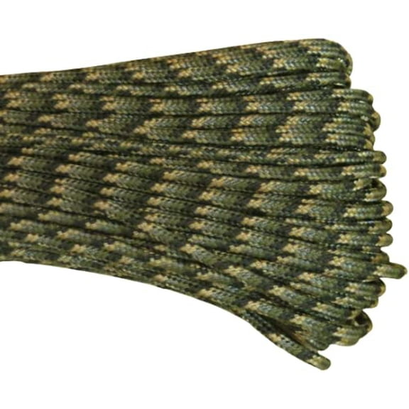 Atwood Paracord - 100' x 3/32" Tactical Cord 4 Nylon Strand Core 275 Test Weight 275lbs (Forest Camo)