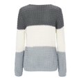 thumbnail image 3 of Vedolay Fall Sweater Women's Casual Sweaters Long Sleeve Crew Neck Ribbed Knit Pullover Tops,Gray M, 3 of 5