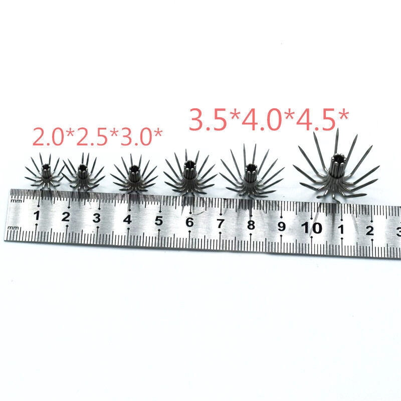 100pcs 12-14 Point Squid Hooks Spider Hook 16-22mm Squid Jig Fishing Tackle