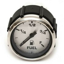 Faria Boat Fuel Level Gauge GE0213A | 2 Inch Spun Silver 33-240 Ohms