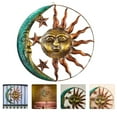 thumbnail image 3 of Tineasur metal moon wall decor outdoor sun moon wall sculpture Home Decor 1 Pc, 3 of 6
