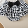 thumbnail image 7 of Dmsael Baby Girl Clothes Newborn Baby Girl My First Halloween Outfit Infant Ruffle Romper+Bloomers Tutu Skirt+Headband+Socks 4Pcs Baby Girl First Halloween Outfit (Black,9-12 Months), 7 of 7