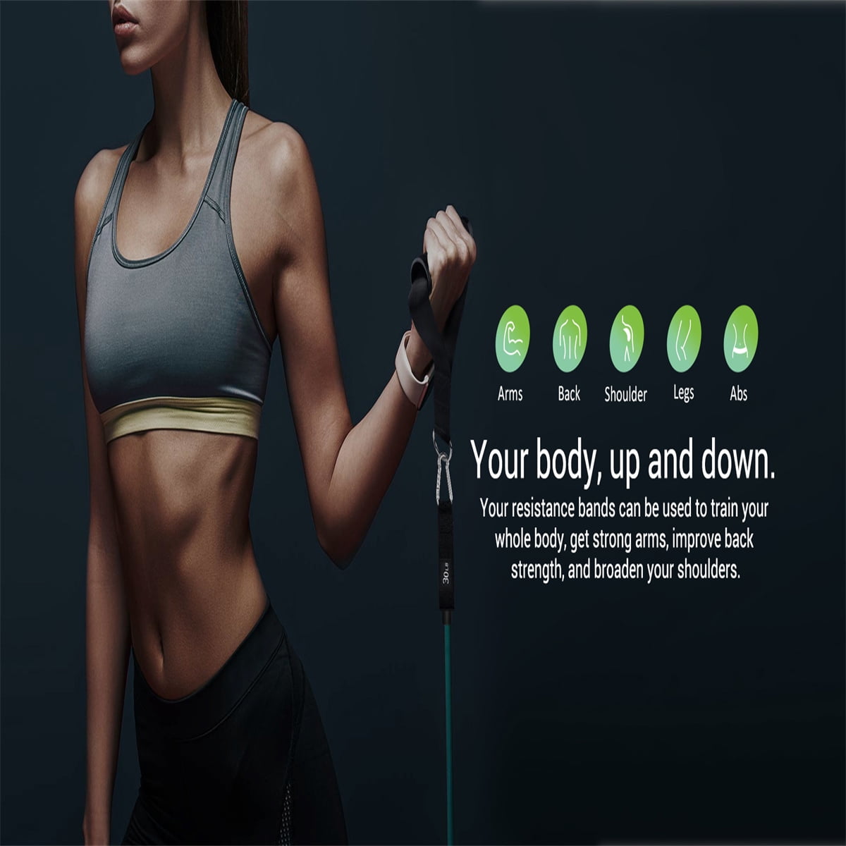 Kepooman 5-Piece Resistance Bands Set, Workout Bands for Resistance Training / Physical Therapy Kepooman 5-Piece Resistance Bands Set, Workout Bands for Resistance Training / Physical Therapy