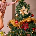 thumbnail image 4 of Flor de Navidad Farfi, flor de Pascua Artificial de alta simulación, árbol de Navidad realista, purpurina, flor de Pascua para fiesta, 4 of 5