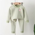 thumbnail image 2 of Atogsazn Kids Boys Girls Fall Winter Clothes Set Children Striped Long Sleeve Tops and Pants Outfit Fashion A-Green 11-12 Years, 2 of 4