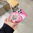 thumbnail image 4 of Funda de mariposa roja compatible con iPhone 11, con bonito diseño de corazón, con soporte de mariposa roja 3D para mujeres y niñas., 4 of 8