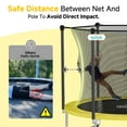 thumbnail image 4 of AOTOB Trampoline for Kids and Adults,400LBS 12FT Trampoline with Enclosure Net,ladder for Backyard(Yellow), 4 of 11