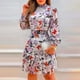 thumbnail image 3 of WILLBEST Vestidos Vestido Largo de Cuello Alto con Volantes y Estampado Floral Dulce para Mujer Fresco y con Estilo Extra Grande, 3 of 3