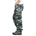 thumbnail image 3 of Frontwalk Mens Cargo Pants Camouflage Relaxed Fit Camo Print Trouser with Pockets Blue 38, 3 of 4