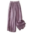 thumbnail image 1 of Pantalones anchos vintage holgados de primavera-verano para mujer - Pantalones casuales de cintura alta, 1 of 7