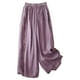 thumbnail image 1 of Pantalones anchos vintage holgados de primavera-verano para mujer - Pantalones casuales de cintura alta, 1 of 7
