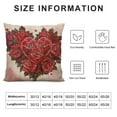 thumbnail image 5 of Creowell Valentines Day Pillow Covers Hello Valentine Gnome Roses Flower Heart I Love You More Throw Pillow Cases Spring Farmhouse Decorations Cushion Cover Red 20x20in, 5 of 5
