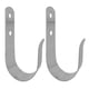 thumbnail image 3 of Ganchos de pared de metal curvo - 2 ganchos de pared atornillables - Acero galvanizado - Ganchos universales para almacenamiento y clasificación - Ganchos para garaje, sótano, taller JAMW Sencillez, 3 of 5