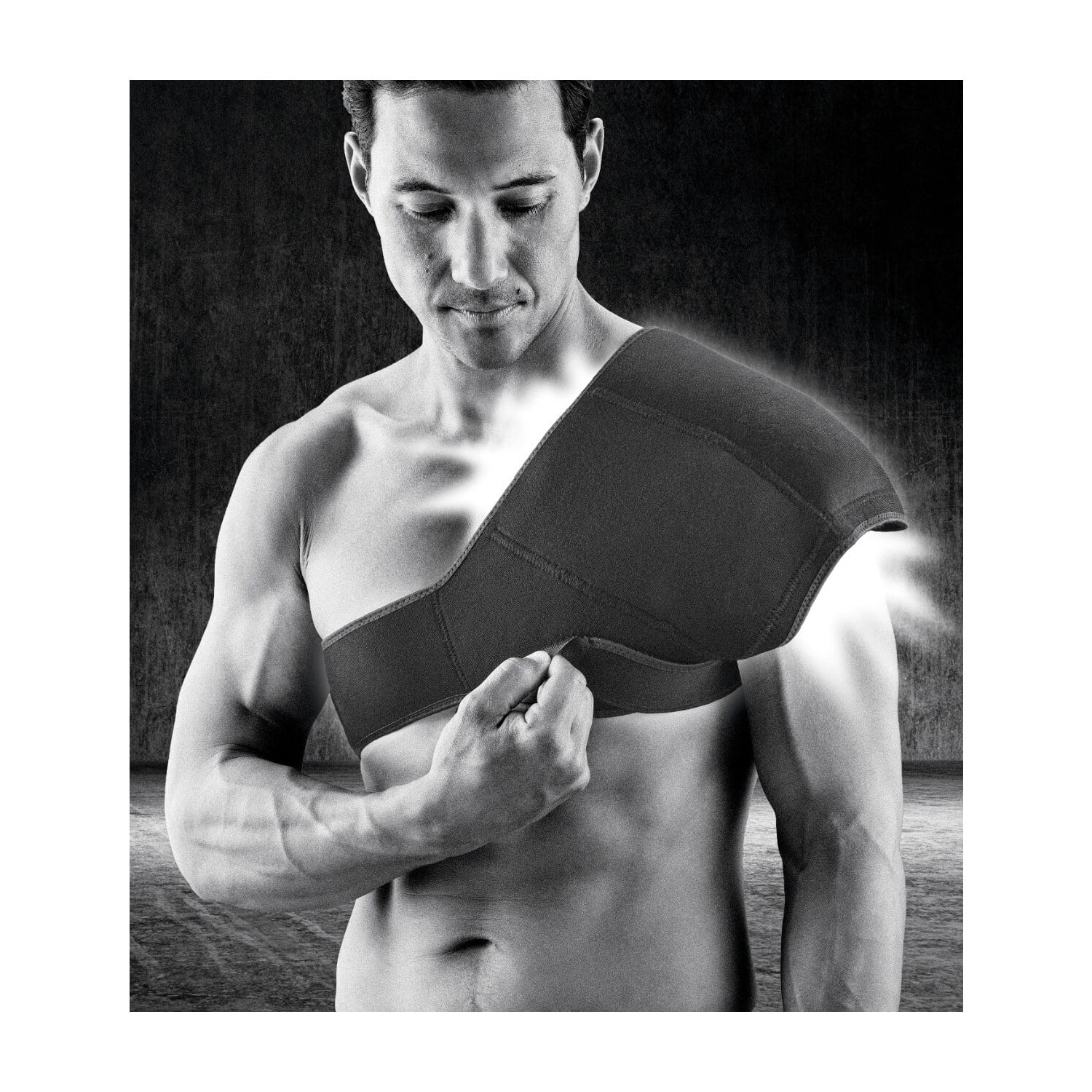 ACE Brand Sport Shoulder Hot/Cold Wrap, Adjustable, Black, 1 Wrap
