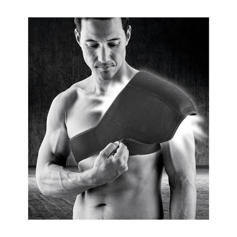 ACE Brand Sport Shoulder Hot/Cold Wrap, Adjustable, Black, 1 Wrap