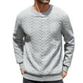 thumbnail image 2 of Mens Sweatshirts Solid Color Casual Fashion Loose Fit Crew Neck Shirts Soft Comfortable Long Sleeve Pullover Tops Spring Fall Outfits Clothes Grey XXL, 2 of 5