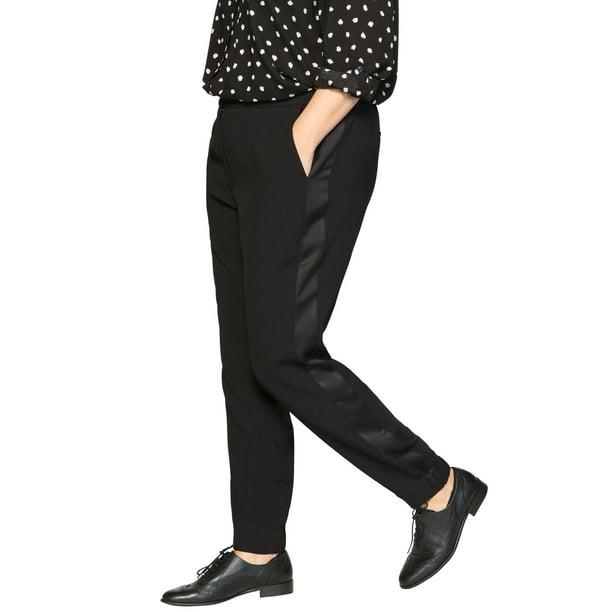 women's tuxedo stripe pants