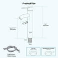 thumbnail image 2 of Bathroom Faucet Single Handle Vessel Sink Faucet One Hole Bowl Basin Mixer with Water Supply Lines - silver, 2 of 7