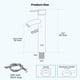 thumbnail image 2 of Grifo de baño con una sola manija, grifo para fregadero, mezclador de lavabo con un orificio, con líneas de suministro de agua, 2 of 7