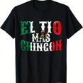 thumbnail image 1 of Soft & Comfy T shirt Men'S "EL TIO MAS CHINGON" Printed T-Shirt - Casual Crew Neck, Cotton Knit Fabric, Medium Stretch, Regular Fit, Summer Streetwear, 1 of 6